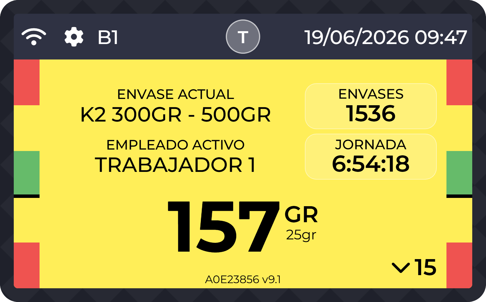 Peso cercano al rango, por encima o por debajo