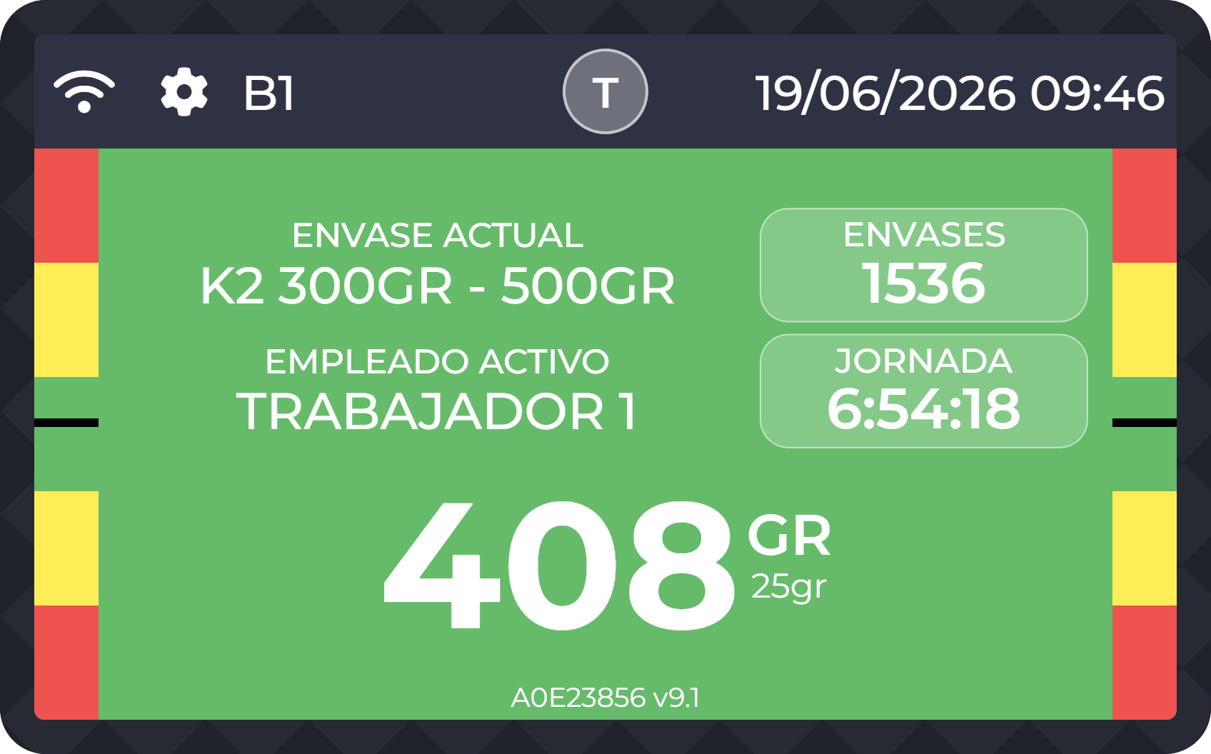 Peso dentro del rango establecido